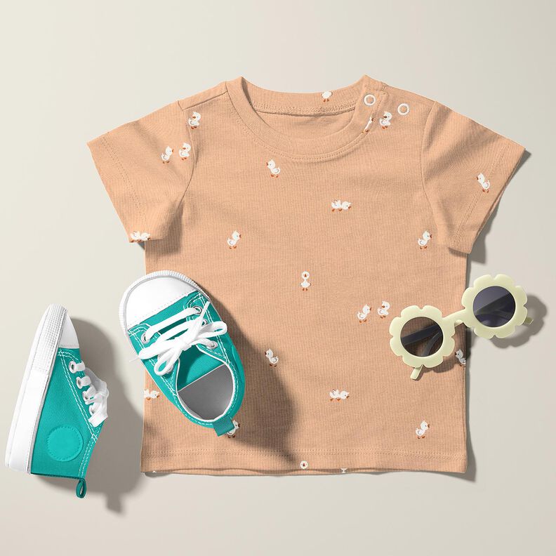 Jersey de algodão Pintainhos – castanho claro,  image number 5