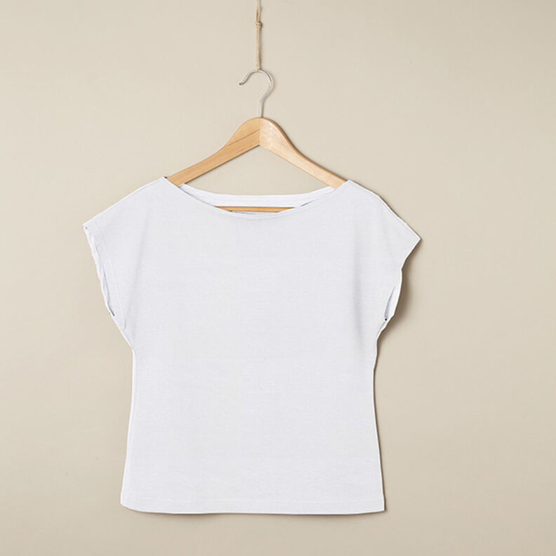 PUL Jersey de algodão monocromático – branco,  image number 5