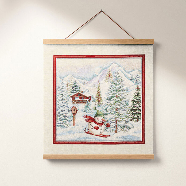 Painel decorativo Gobelina Boneco de neve – carmin/bege claro,  image number 7