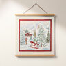 Painel decorativo Gobelina Boneco de neve – carmin/bege claro,  thumbnail number 7