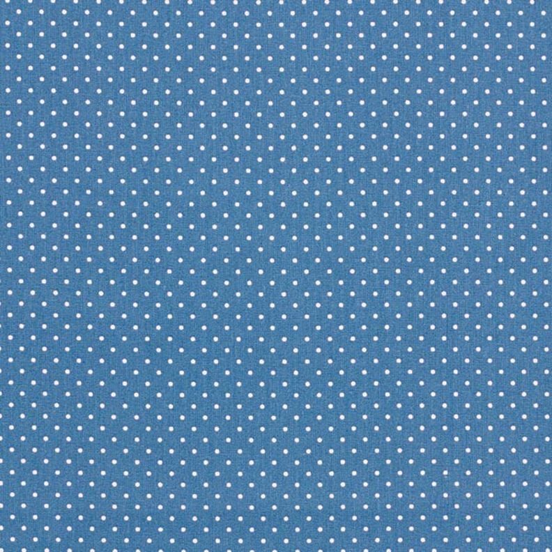 Popelina de algodão pintas pequenas – azul ganga/branco,  image number 1