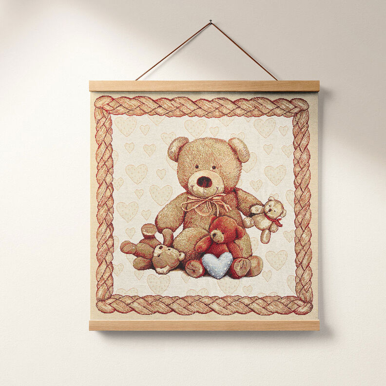 Tecido para decoração Peça de gobelina Ursos de peluche – beige,  image number 6