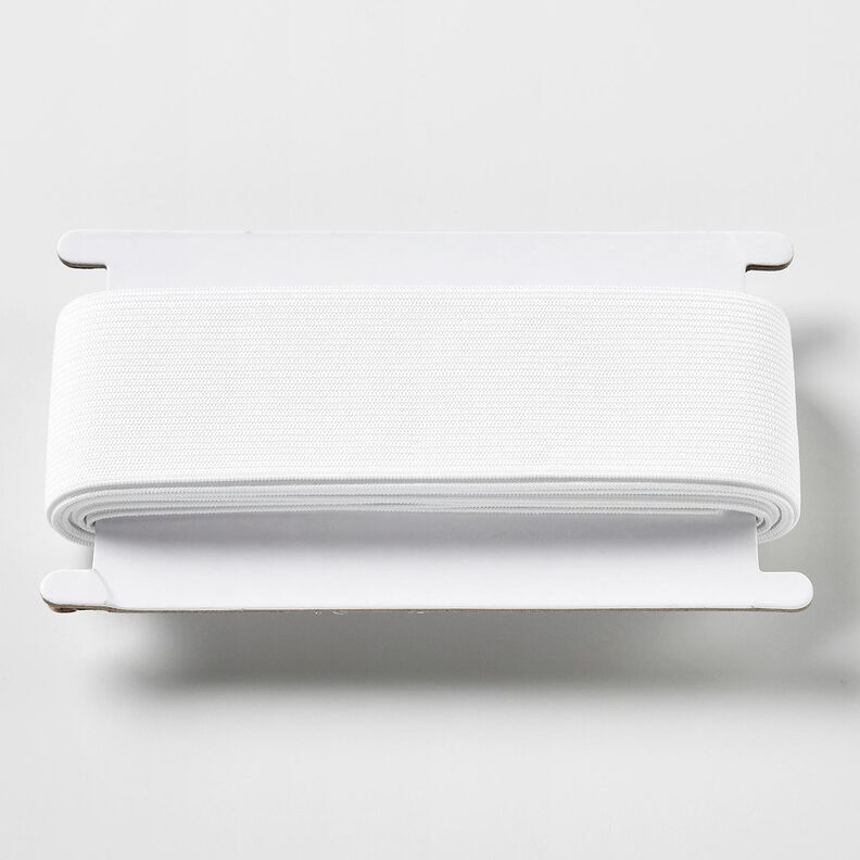 Fita elástica lisa [3 m | 50 mm] – branco,  image number 1