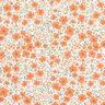 Tecido para decoração Cetim de algodão Mar floral – laranja-pêssego/branco,  thumbnail number 1
