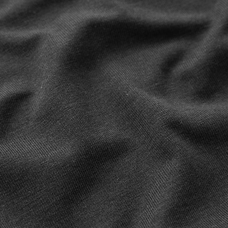 Bambu Jersey de viscose Liso – preto,  image number 3