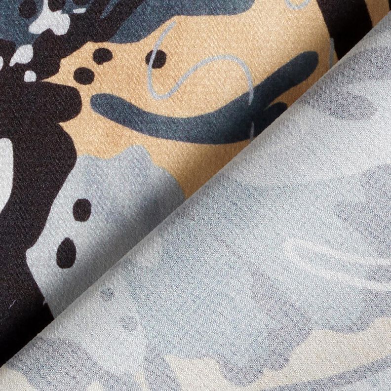 Flores marinhas em crepe acetinado – cinza ardósia/bege,  image number 4