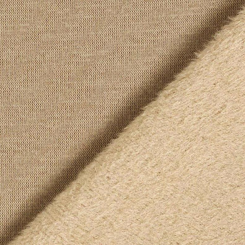 Tecido polar alpino Sweater aconchegante Liso – cor de areia,  image number 5