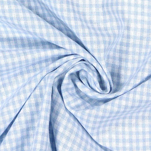 Tecido de algodão Vichy - 0,2 cm – azul claro,  image number 2
