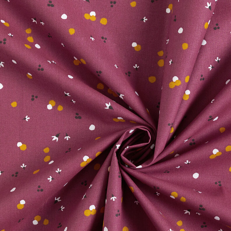Tecido de algodão Cretone Pintas coloridas – merlot,  image number 3