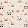 Popelina de algodão Cabeças de animais da floresta – natural/cobre,  thumbnail number 1