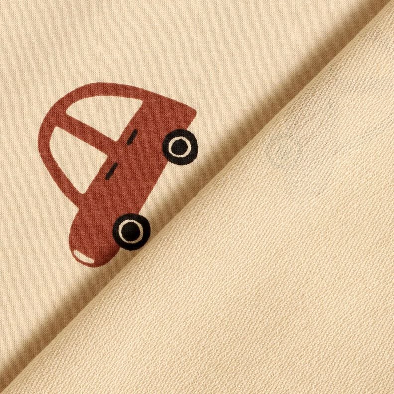 French Terry Sweat de ver&atilde;o Grandes carros retro &ndash; creme,  image number 4