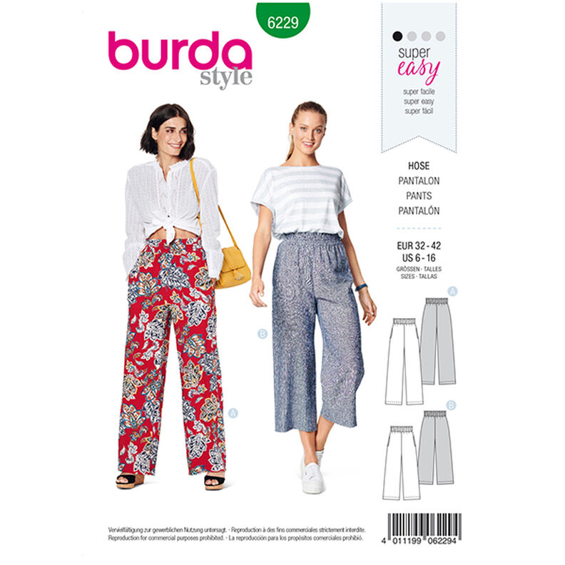 Spodnie, Burda 6229 | 32 - 42,  image number 1