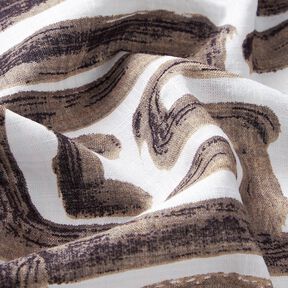 Mistura de viscose e algodão Linhas serpenteadas – branco | Retalho 50cm, 