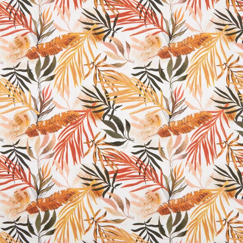 Tecido para decoração Meio linho Panamá Folhas de palmeira digitais – marfim,  image number 1