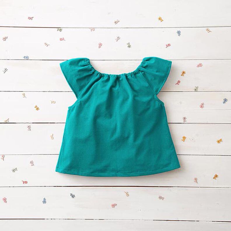 Jersey de algodão médio liso – verde esmeralda,  image number 7