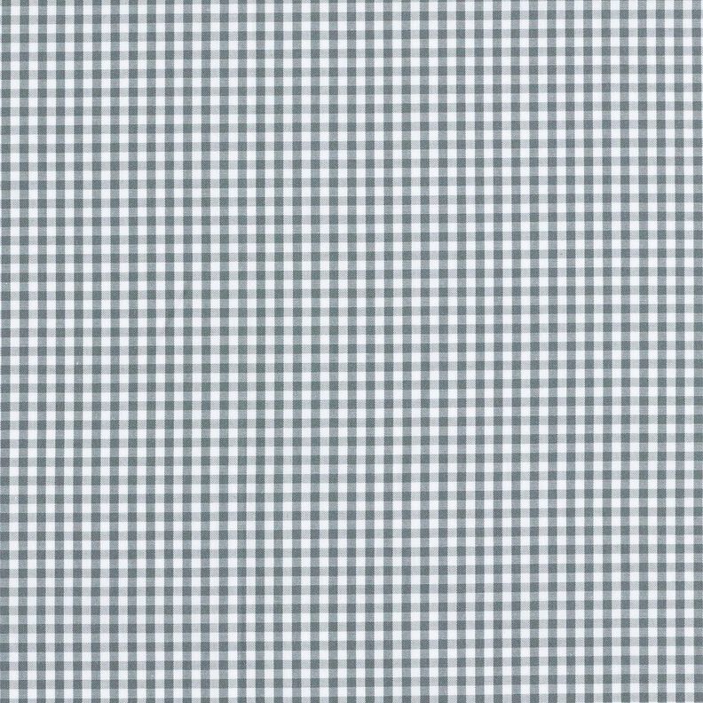 Popelina de algodão Xadrez Vichy – cinzento/branco,  image number 1