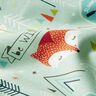 Tecido de algodão Cretone Raposas Be Wild – verde pastel,  thumbnail number 2