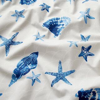 Tecido para decoração Sarja de algodão Estrelas do mar – cinzento-névoa, 