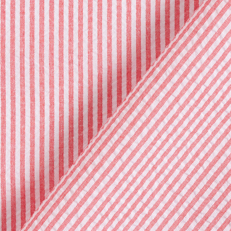 Anarruga Riscas de mistura de algodão – vermelho/branco sujo,  image number 4