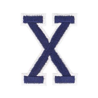 Aplicação Letra X [ Altura: 4,6 cm ] – azul-marinho, 