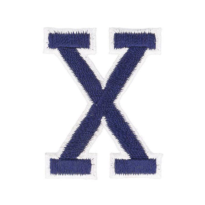Aplicação Letra X [ Altura: 4,6 cm ] – azul-marinho,  image number 1