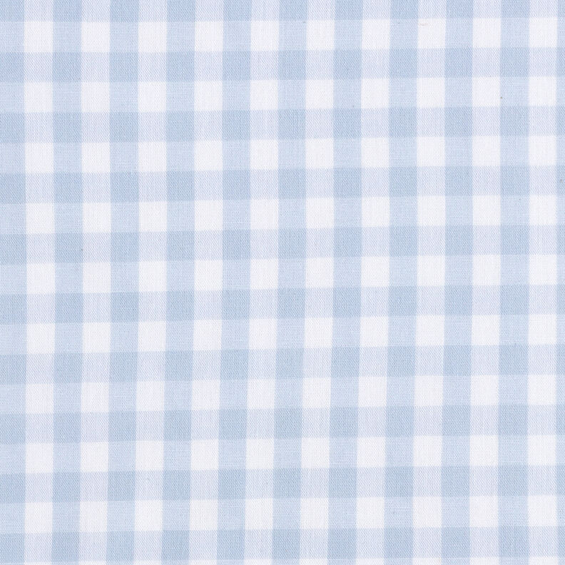 Tecido de algodão Xadrez Vichy 1 cm – jeans azul claro/branco,  image number 1