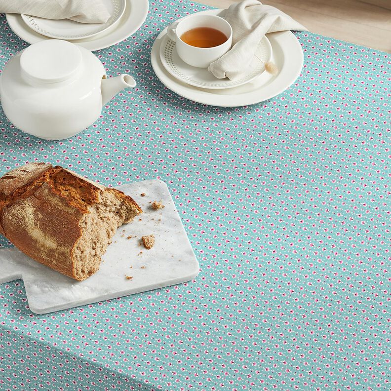 Tecido de algod&atilde;o Popelina Ornamentos pequenos &ndash; menta/violeta-pastel &ndash; menta/p&uacute;rpura m&eacute;dia,  image number 7