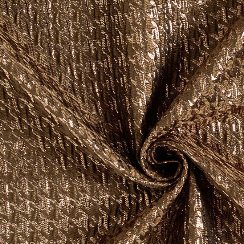 Cloqué Pied-de-poule brilhante – castanho médio,  image number 3