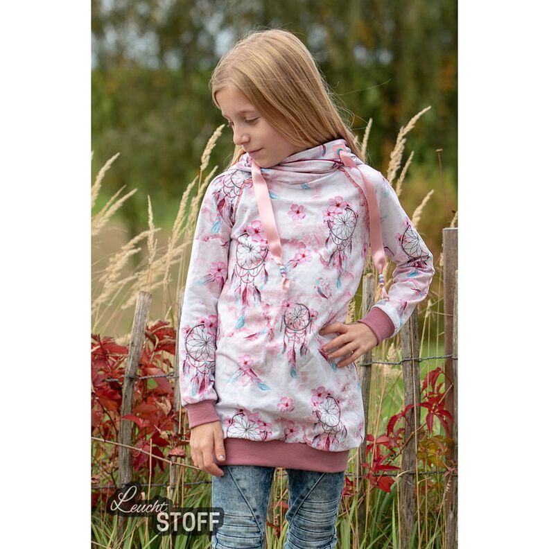 Jersey de algodão Cata-sonhos em Imitação Mármore | Glitzerpüppi – rosé,  image number 3