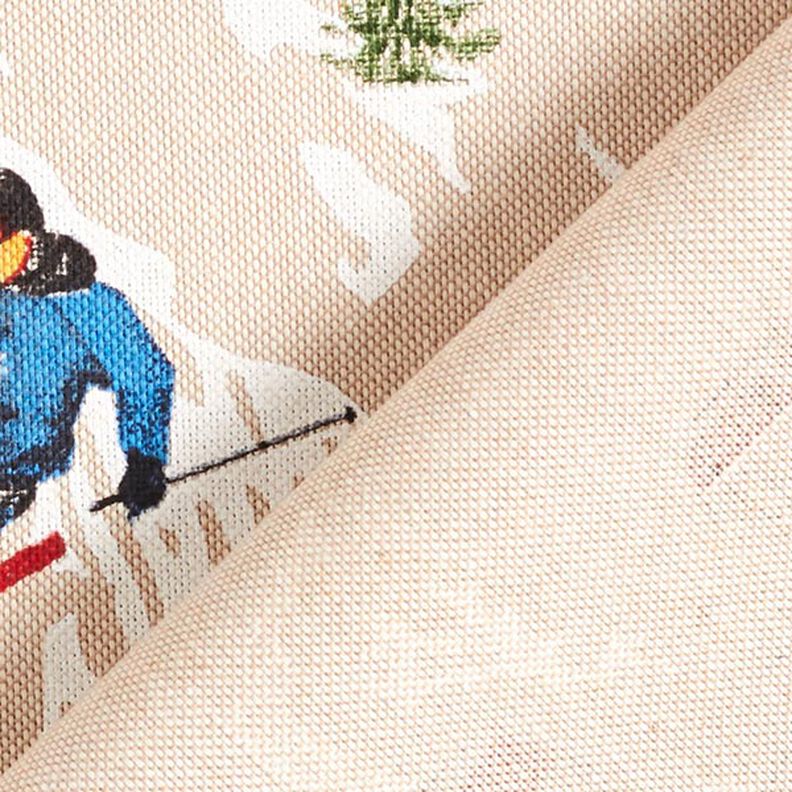 Tecido para decoração Meio linho Panamá Paisagem de esqui – natural,  image number 4