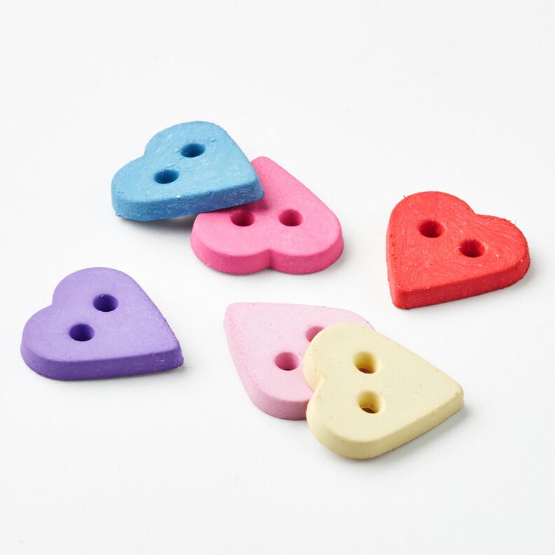 Botão de coração [Ø 15 mm] – azul brilhante,  image number 4