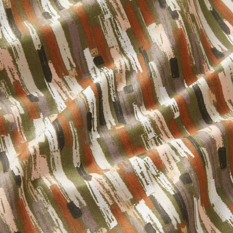 Tecido de algod&atilde;o Cretone Pinceladas &ndash; verde-pinheiro/bronze,  image number 2