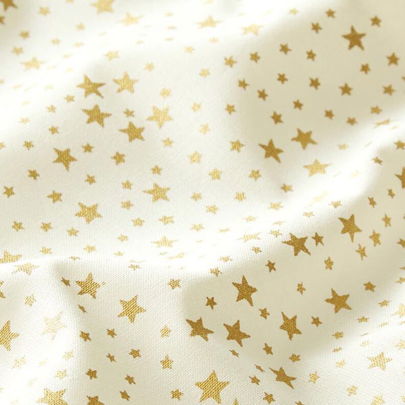 Tecido de algodão Cretone Céu estrelado natalício, pequeno – branco,  image number 2