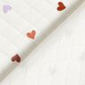Dupla face Jersey Corações coloridos – marfim,  thumbnail number 4