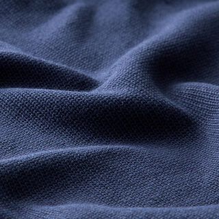 Tecido de malha de algodão – azul-marinho, 