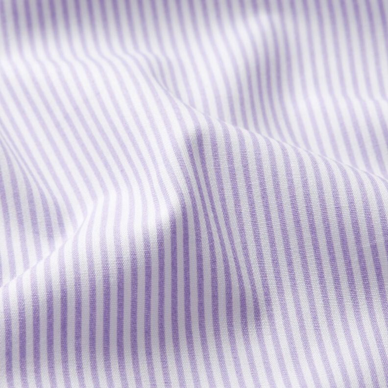 Popelina de algodão Riscas Mini – lilás/branco,  image number 2
