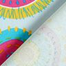 Tecido para decoração Meio linho Panamá Mandala colorida – azul claro,  thumbnail number 4