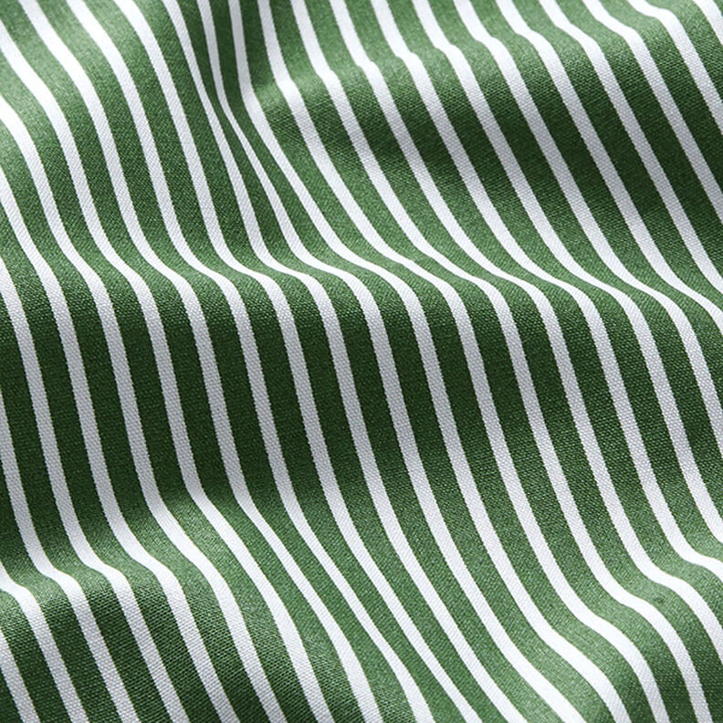 Popelina de algodão Riscas – verde escuro/branco,  image number 2