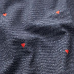 Jersey de algodão Look Jeans Corações Impressão Digital – cinza claro/vermelho-fogo, 