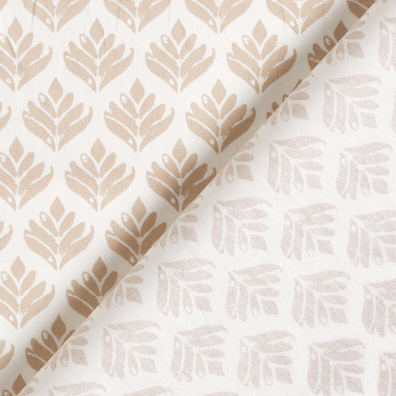 Algodão revestido Leques abstratos – branco/caju,  image number 4