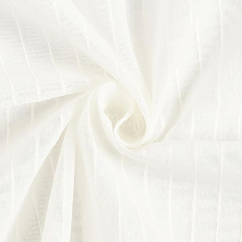 Tecido para cortinados Riscas largas Fio efeitos especiais 300 cm – branco,  image number 1