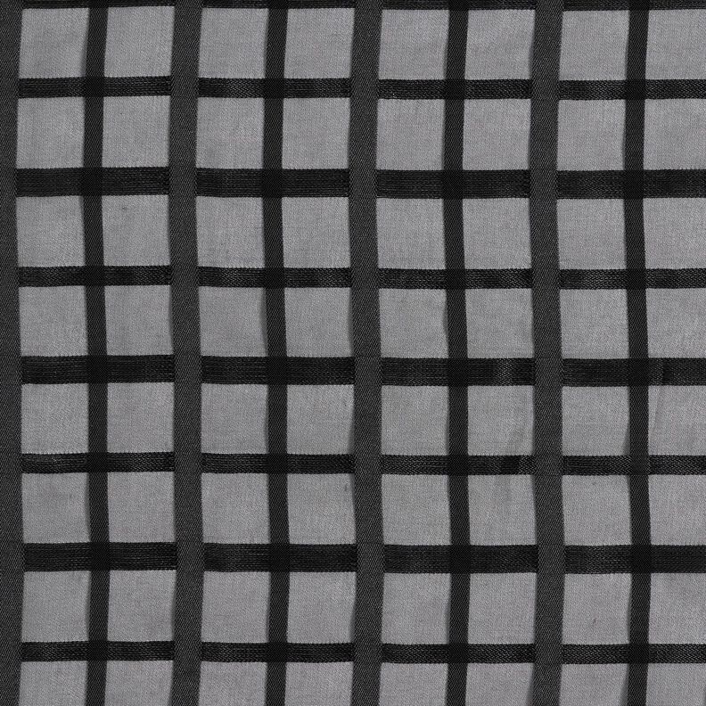 Chiffon Xadrez janela – preto,  image number 1