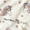 Jersey de algodão Brilho Cavalos e florzinhas – natural/prateado,  thumbnail number 5