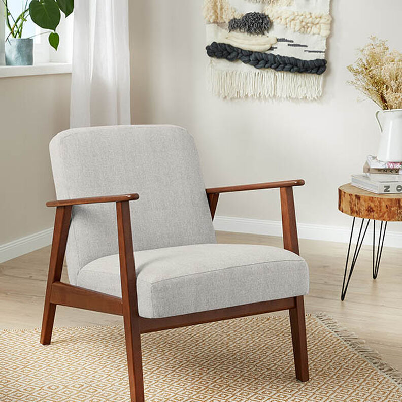 Tecido para estofos Mesclado Liso – bege claro,  image number 5