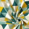 Tecido para decoração Meio linho Panamá Triângulos – verde,  thumbnail number 3