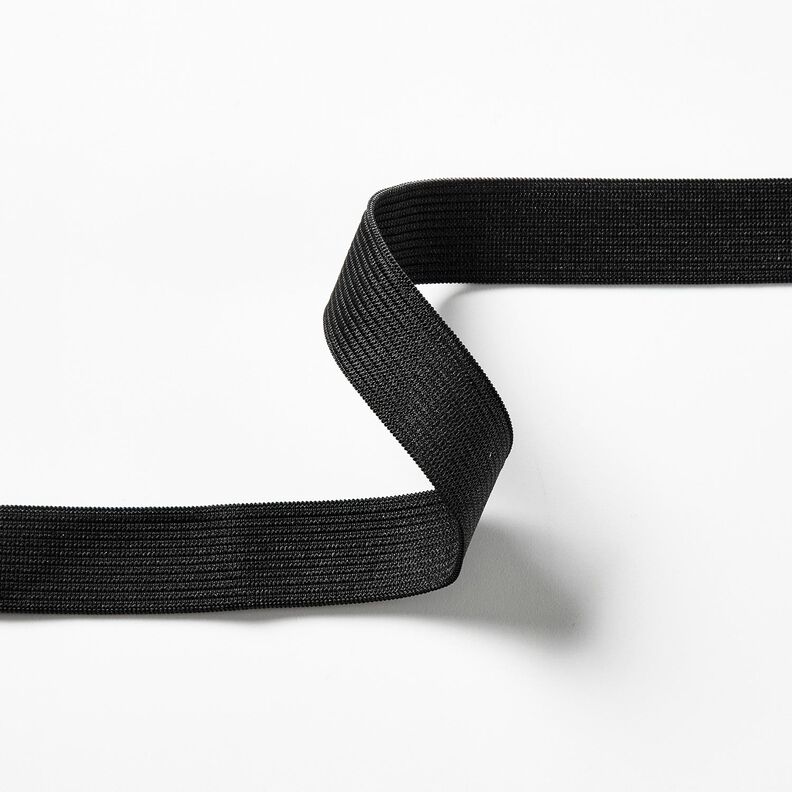 Fita elástica lisa [3 m | 20 mm] – preto,  image number 2