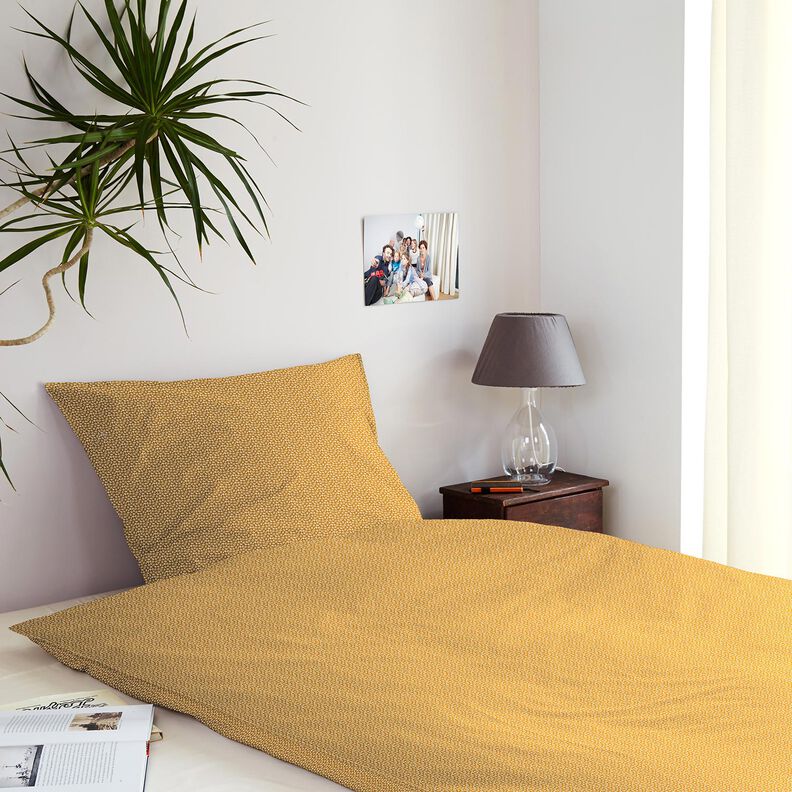 Tecido de algod&atilde;o Cretone Tra&ccedil;os pequenos &ndash; amarelo-caril,  image number 7