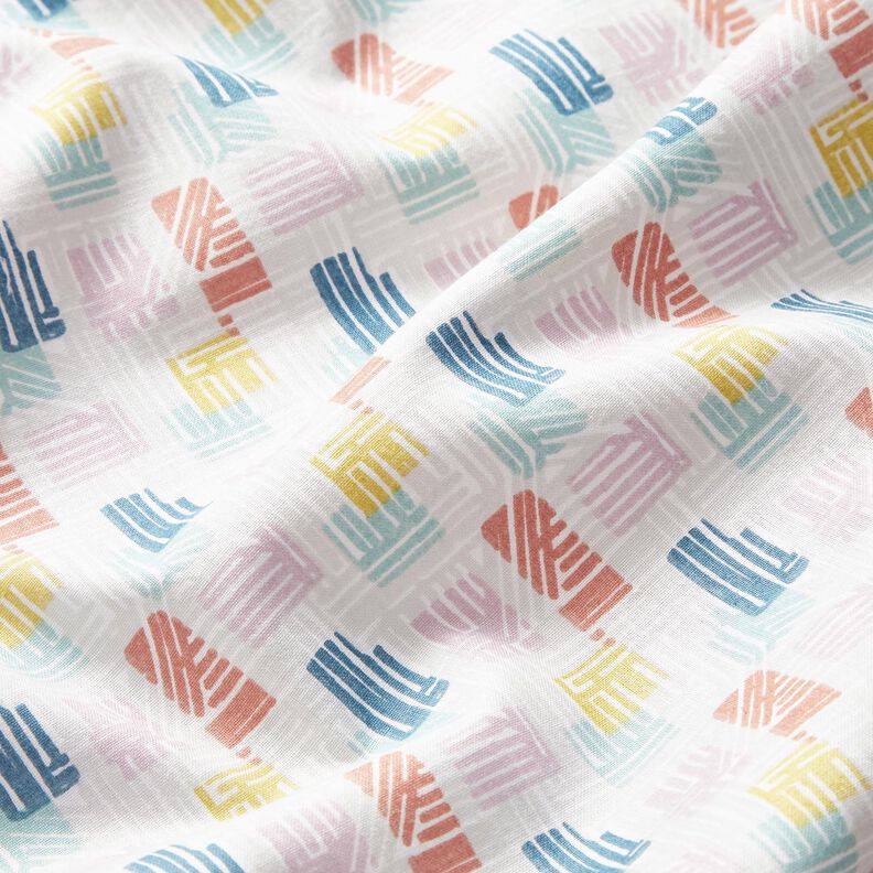 Tecido de algodão Cretone Formas sombreadas – cinzento-prateado/púrpura média,  image number 2