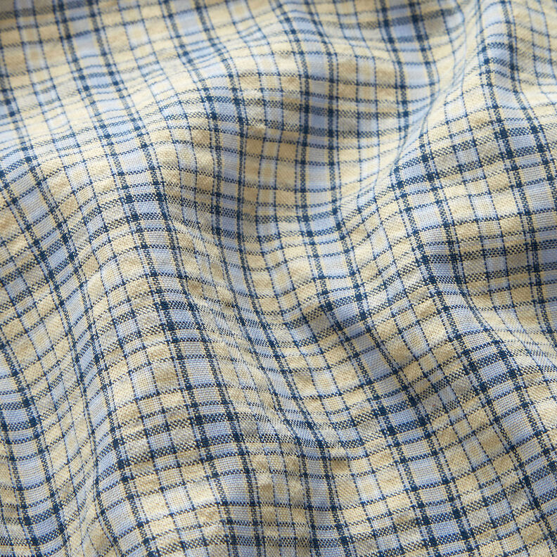 Mistura de algodão Xadrez – amêndoa/azul claro,  image number 2