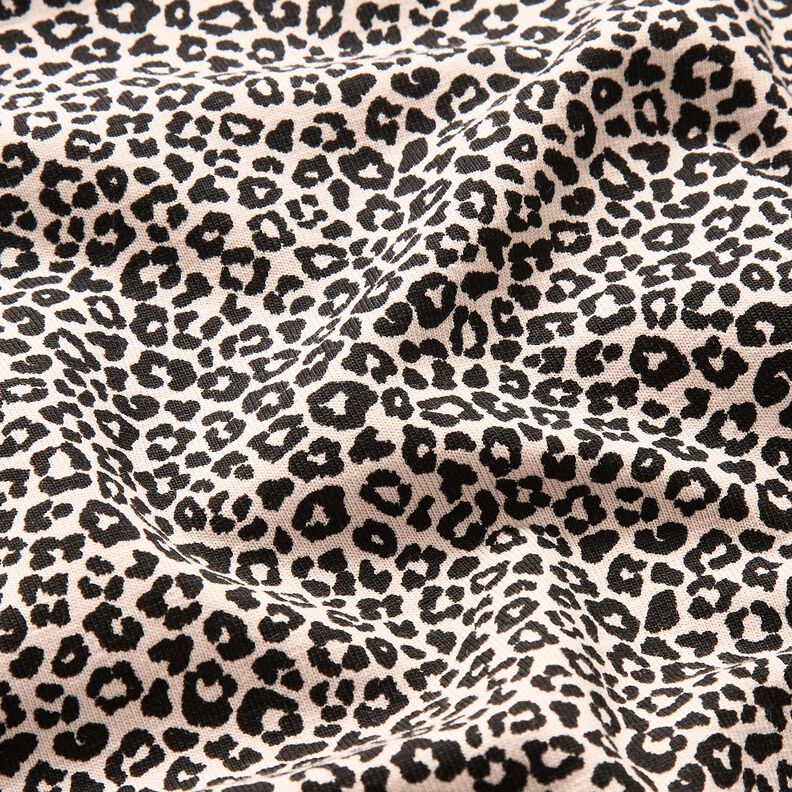 Jersey de algodão Mini estampado Leo – natural/preto,  image number 2